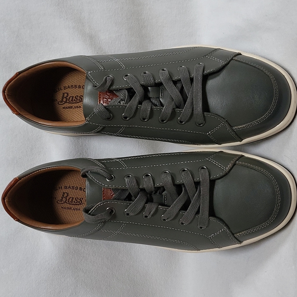 Dark Grey Leather Sneakers Landon Size 9.5M G.H. Bass - Picture 4 of 12